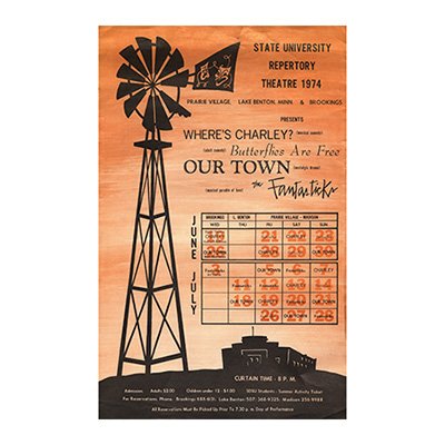 Prairie Repertory Theater 1974 Poster