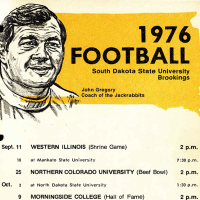 1976 Jackrabbit Football Media Guide Cover