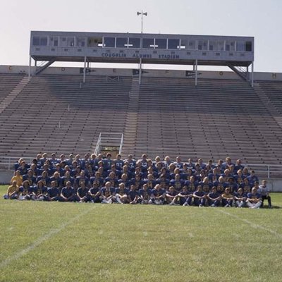 1975 Jackrabbit Football Team photograph in Coughlin Alumni Stadium