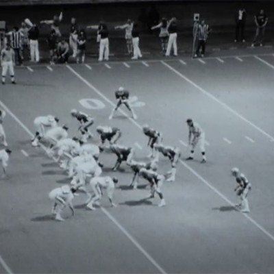 Screenshot from the footage of the SDSU football team playing in 1976