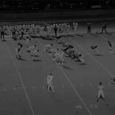 Screenshot from the footage of the SDSU football team playing in 1977