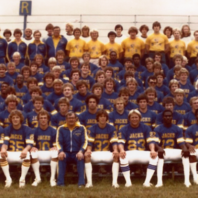 1979 Jackrabbit Football Team photograph in Coughlin Alumni Stadium