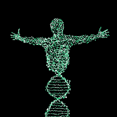 Image of DNA person spiral.