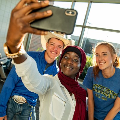 SDSU students taking a selfie