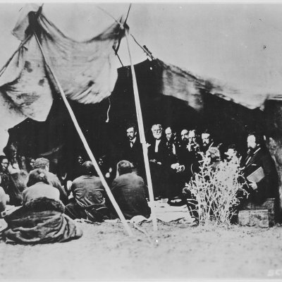 Photograph of 1868 Fort Laramie meeting