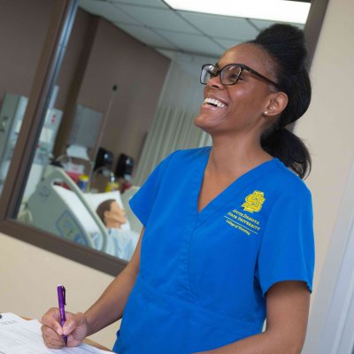 nursing student smiling