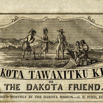 Masthead for the Dakota Friend newspaper