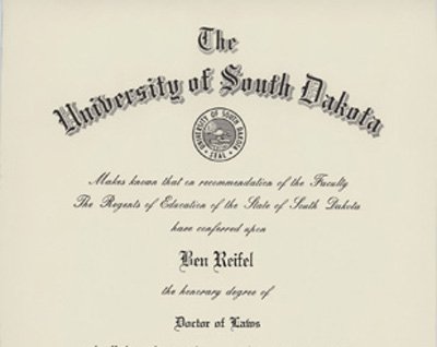 Honorary Degree from USD