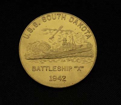 U.S.S. South Dakota Battleship X Coin