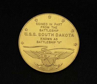 U.S.S. South Dakota Battleship X Coin