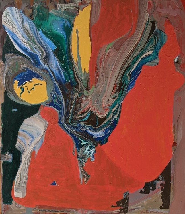 John R. Anderson, Tulip Splash, acrylic on canvas, 2016