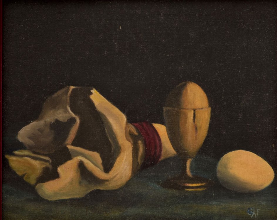 Grace Ann French, "Still Life with Eggs