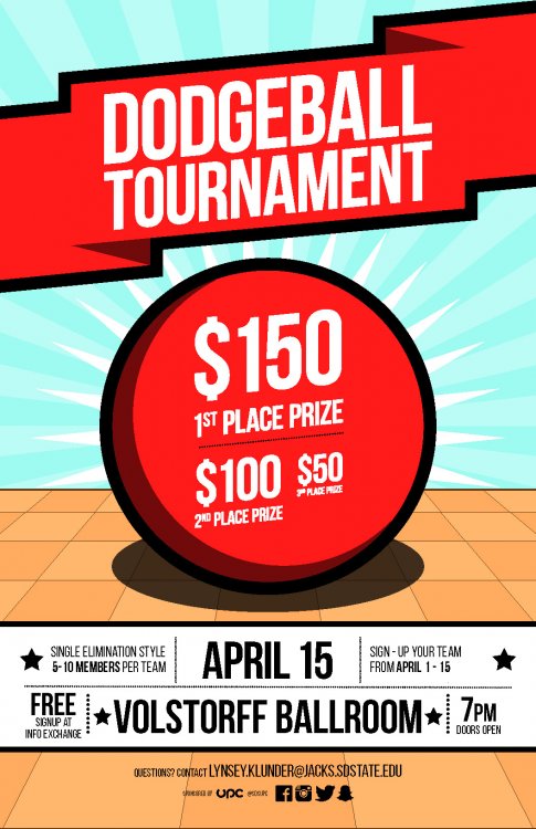 11x17 Dodgeball Tournament Poster