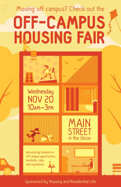 Off-Campus Housing Fair promotional poster