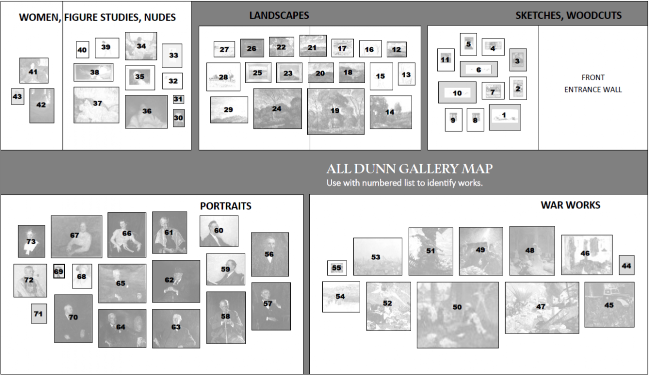 ALL DUNN gallery guide paintings map - 1