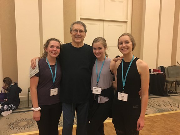 Dancers with coreographer Bill Evans at NDEO.