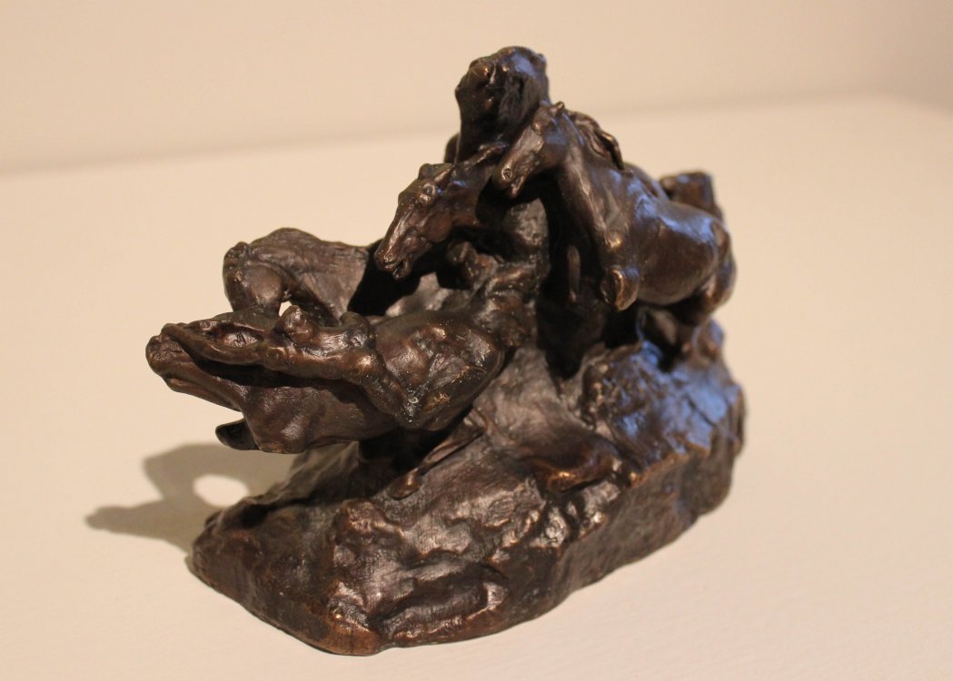 Gutzon Borglum Study for The, "Mares of Diomedes" cast bronze