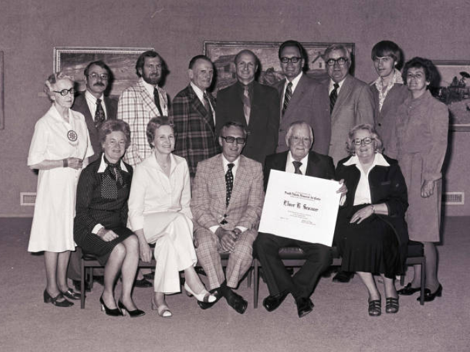 Elmer Sexauer recognition at the South Dakota Memorial Art Center at South Dakota State University, 1977