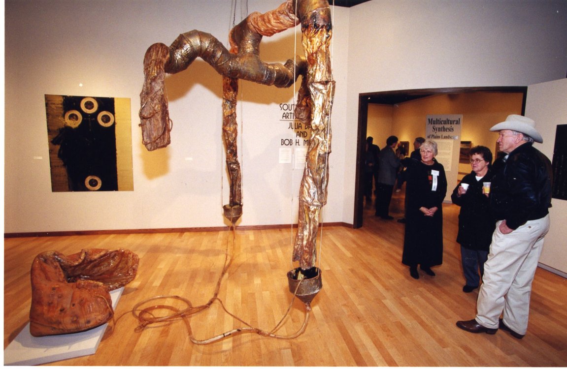 The inaugural South Dakota Artist Series exhibition, featuring Julia A. Day and Bob H. Miller, December 2000. South Dakota Art Museum Archives