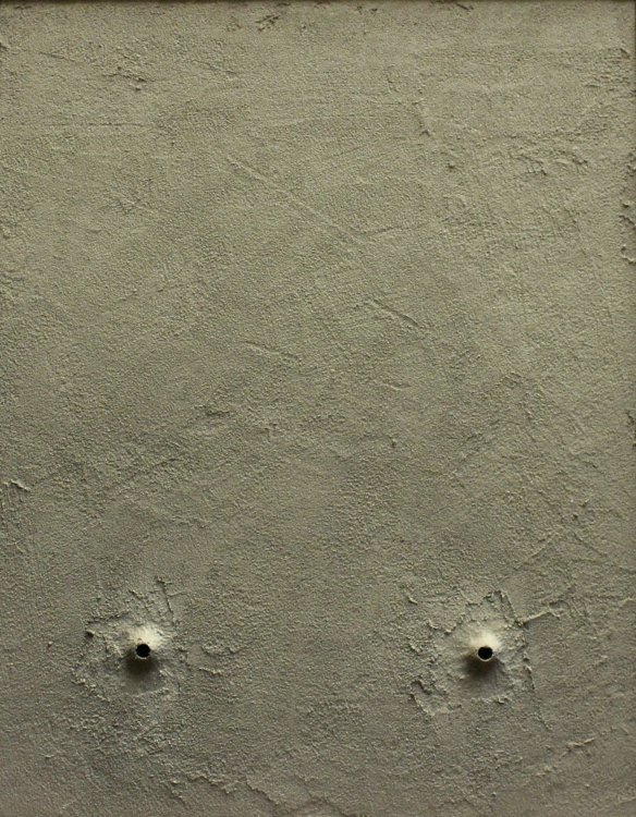 Joseph Martin Stuart, "Warm Grey Duo #2," acrylic, enamel, and sand on panel, 1999 South Dakota Art Museum 2019.03.16. Gift of Joseph and Signe Stuart. © Joseph Stuart