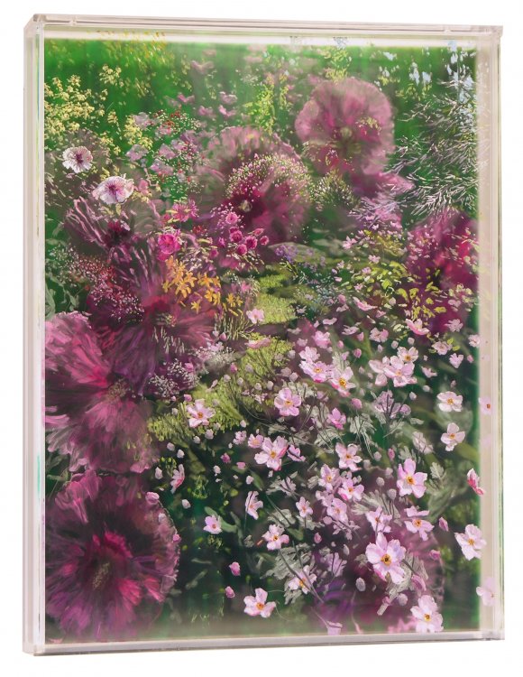 Martin Martin Weinstein, "Garden, August, 2 Mornings," acrylic on multiple acrylic sheets, 2017. © Martin Weinstein