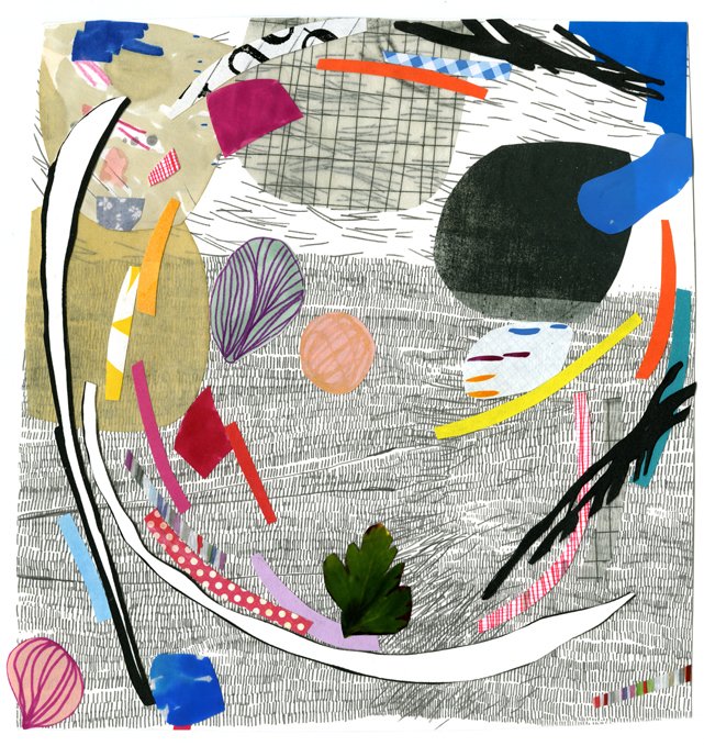 Diana Behl, "(on the) Highland graphite," mixed media & collage on paper, 2012 South Dakota Art Museum Collection, 2013.10.1 South Dakota Art Museum Purchase – Iverson Endowment Fund © Diana Behl