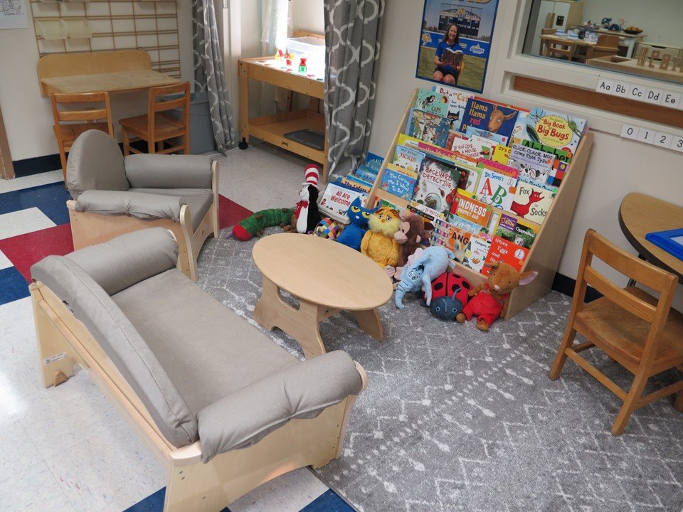 The 4 & 5 year old library area.