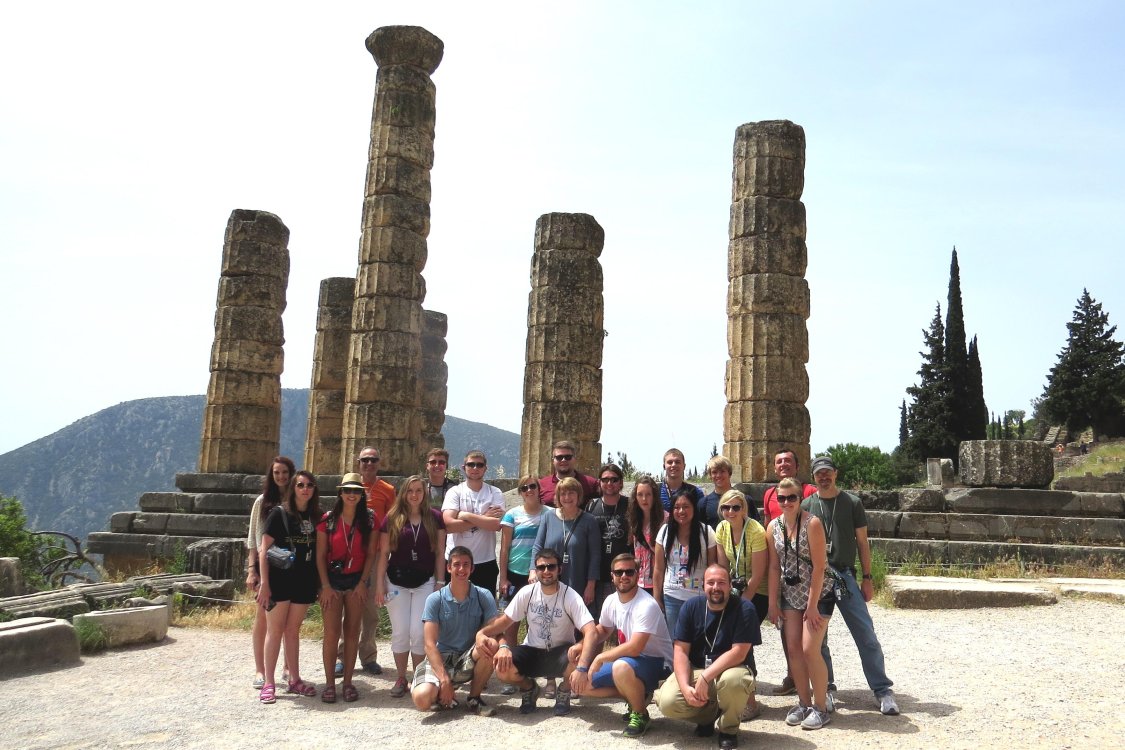Fishback Honors College students in Greece