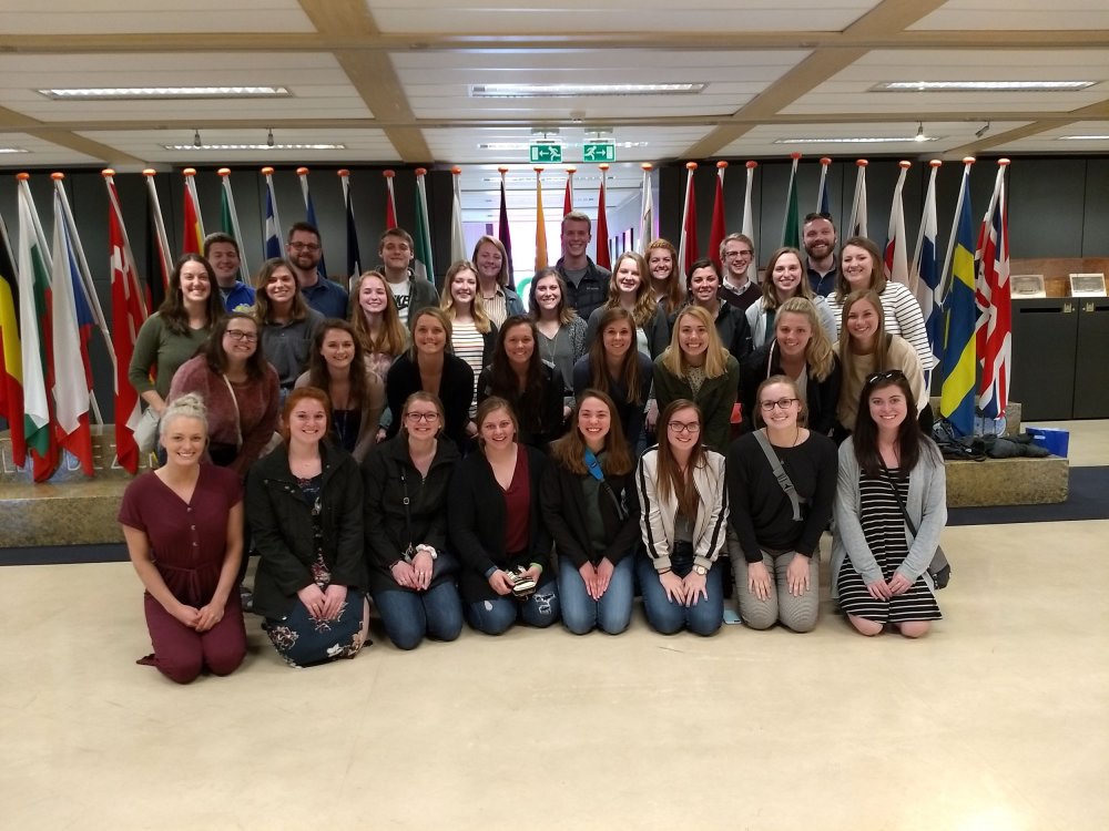 Fishback Honors College students visiting The Netherlands and Belgium