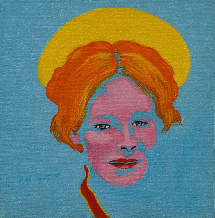 SDAM - (1975.09.21) Melvin Spinar; Twentieth Century Madonna, 1972; acrylic on canvas Gift of Association of Christian Churches of South Dakota