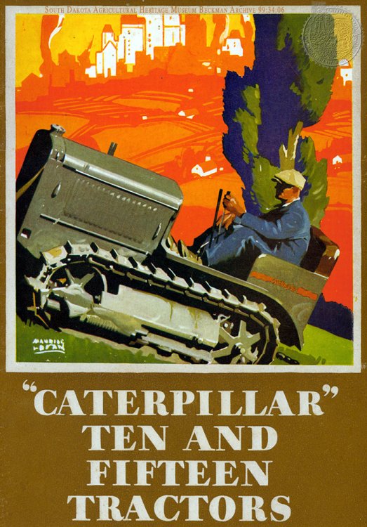 Cover of "Caterpillar Ten and Fifteen Tractors" manual from the Beckman Archive. Click for larger image.