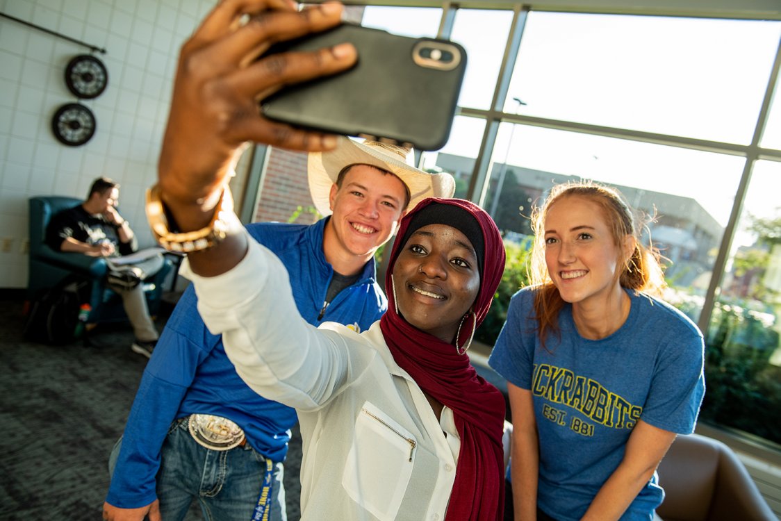 SDSU students taking a selfie