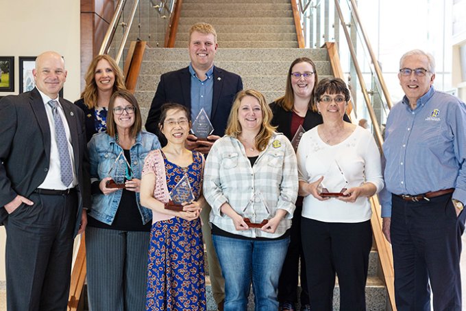 SDSU professional staff members received awards at the SDSU Professional Staff Advisory Council annual meeting