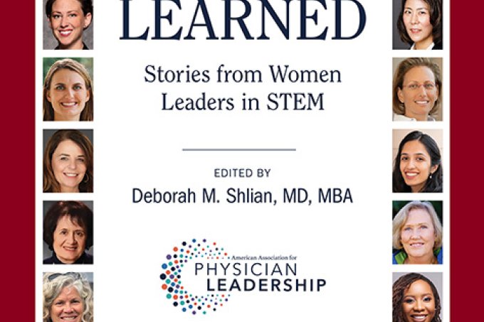 Book cover of "Lessons Learned: Stories from Women Leaders in STEM."