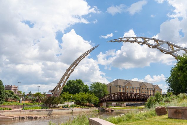 A picture of the arc, an art sculpture in Sioux Falls