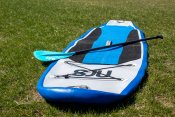 Stand up paddleboard package that includes 1 oars and a board pump.