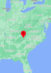 Pin on the map in North Carolina