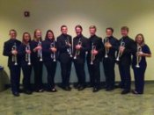 Trumpet Students on stage