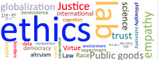 Word Cloud related to ethics terms