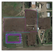 "Aerial view of preliminary lot layout"