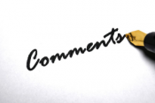 Pen writing, "Comments"