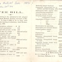 Pricing of the medical fee bill