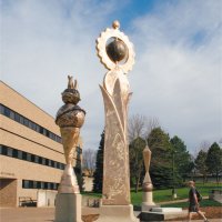 "Stratagem", Bronze & pre-Cast Concrete, University of Wisconsin-Platteville