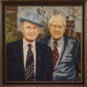 Mel Spinar painting of "Hilton M. Briggs and Elmer H. Sexauer"
