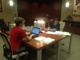 Wiltse and Mitchell Hard at Work in the Daschle Research Center