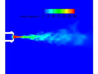Large Eddy Simulation of Agriculture nozzle [2]