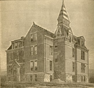 Drawing of Old Central, the first building of the Dakota Agricultural College. It was demolished in 1962. 