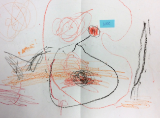 Child's drawing: bike