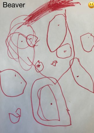 Child's drawing (beaver)