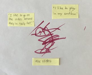 Child's drawing: the slides
